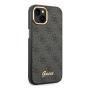 Чехол Guess для iPhone 14 CG Mobile PU 4G Script metal logo Hard (GUHCP14SHG4SHK) Черный