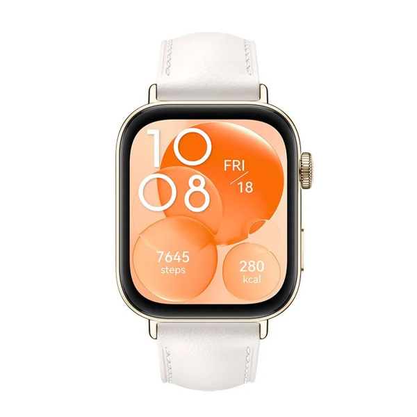 Смарт-часы HUAWEI Watch Fit 3 White leather, белый из кожи