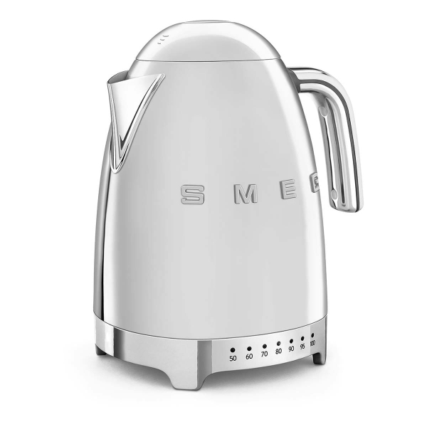 Чайник электрический SMEG 50s Style с регулируемой температурой (KLF04SSEU) Silver, серебристый