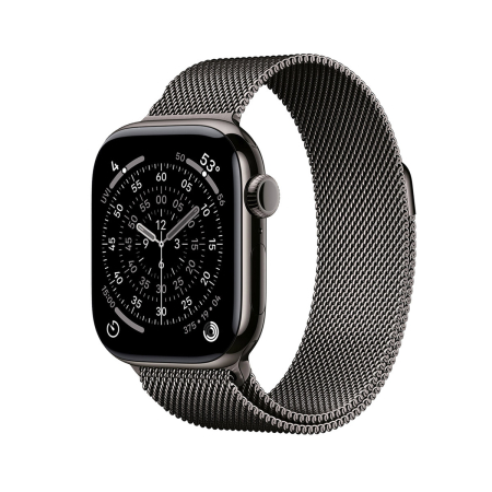Apple Watch Series 11, 42 мм корпус из титана цвета «Slate», ремешок Milanese Loop цвета «Slate»