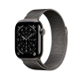 Apple Watch Series 11, 42 мм корпус из титана цвета «Slate», ремешок Milanese Loop цвета «Slate»