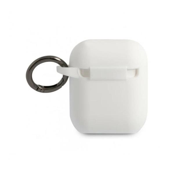 Чехол с карабином CG Mobile для Airpods 2 U.S. POLO ASSN. (USACA2SATH) Белый