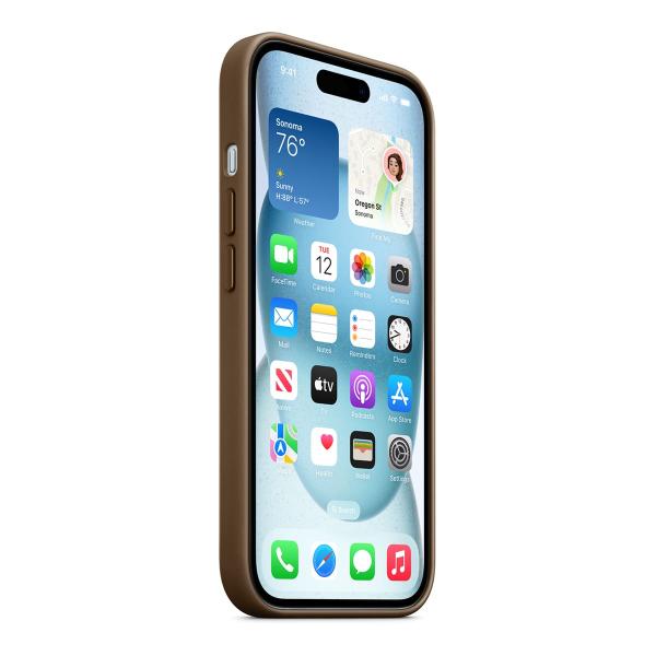 Чехол FineWoven Case для Apple iPhone 15 с MagSafe Taupe, бежевый