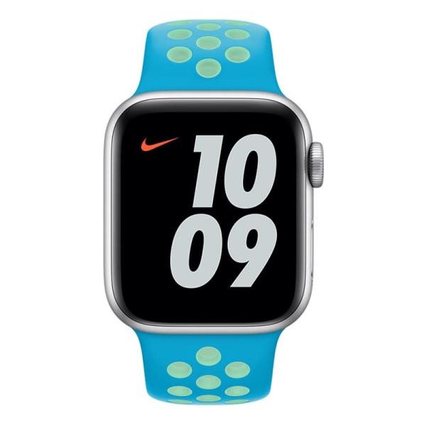 Ремешок для Apple Watch 42/44 mm Nike+ Silicone Sport Band Сине-голубой