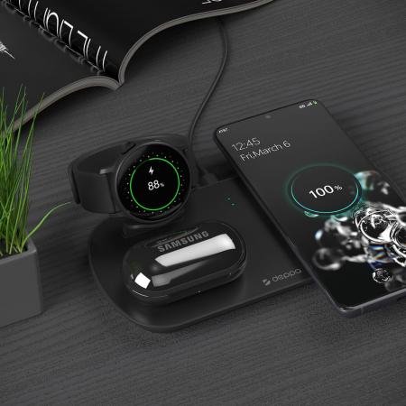 Зарядная станция Deppa 3в1 17,5W (24011) Black, чёрный