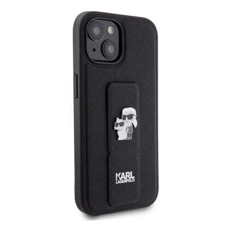Чехол Karl Lagerfeld для iPhone 15 Karl hc gripstand saffiano kc pins (KLHCP15SGSAKCPK) Черный