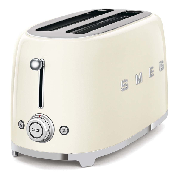 Тостер на 4 ломтика SMEG 50s style (TSF02CREU) Кремовый