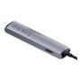 Переходник Baseus для MacBook HUB Mechanical eye 6в1 (USB/HDMI/Type-C/RJ45) (CAHUB-J0G) Deep Grey, тёмно-серый