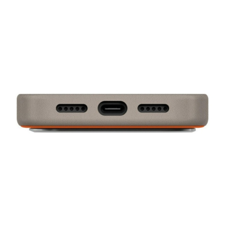 Чехол для iPhone 17 Pro Max с MagSafe UNIQ DS LYDEN (IP6.9P(2025)-LDSFORGFGRY) Оранжево-серый