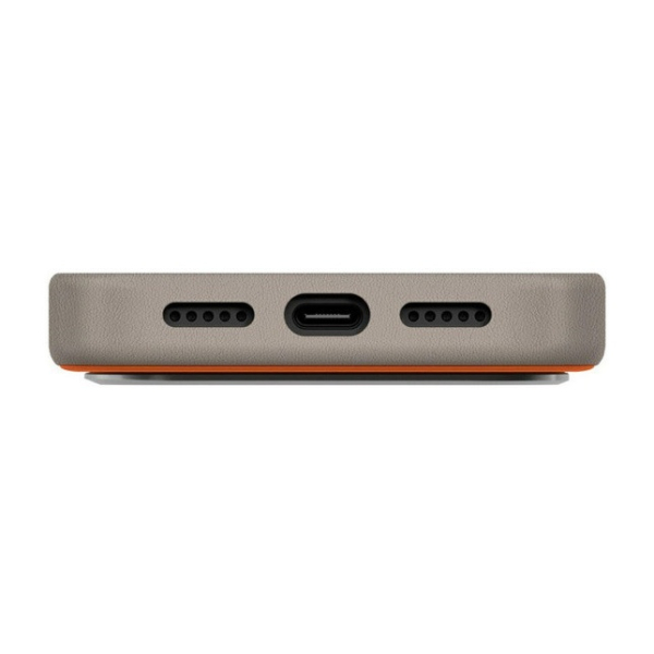 Чехол для iPhone 17 Pro Max с MagSafe UNIQ DS LYDEN (IP6.9P(2025)-LDSFORGFGRY) Оранжево-серый
