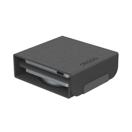 Беспроводная зарядная станция Deppa 3в1 Crystal MagSafe Fold Travel QI складная (23153) Black, чёрный
