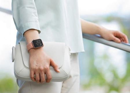 Ремешок для Apple Watch 42/44/45 mm UNIQ ASPEN Strap Braided (44MM-ASPPNK) Розовый