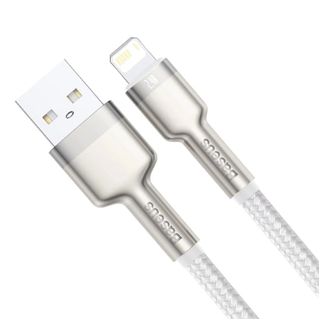 Кабель Baseus Cafule Series Metal Data Cable USB to iP 2,4A, 1 м (CALJK-A02) Белый